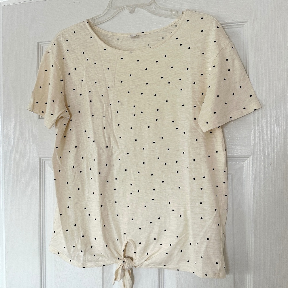 Old Navy Women's Top Polka Dot Tie Size Medium